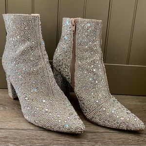 Betsey Johnson Rhinestone Booties